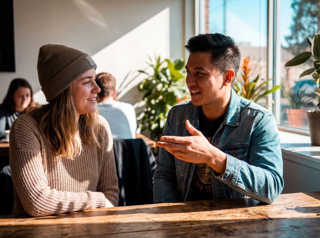 Zwei Personen im Gespräch für klare Prioritäten