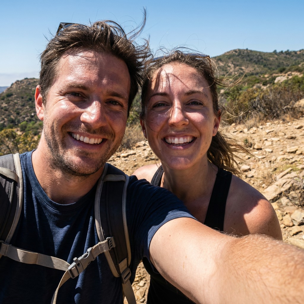 Paar beim gemeinsamen Selfie